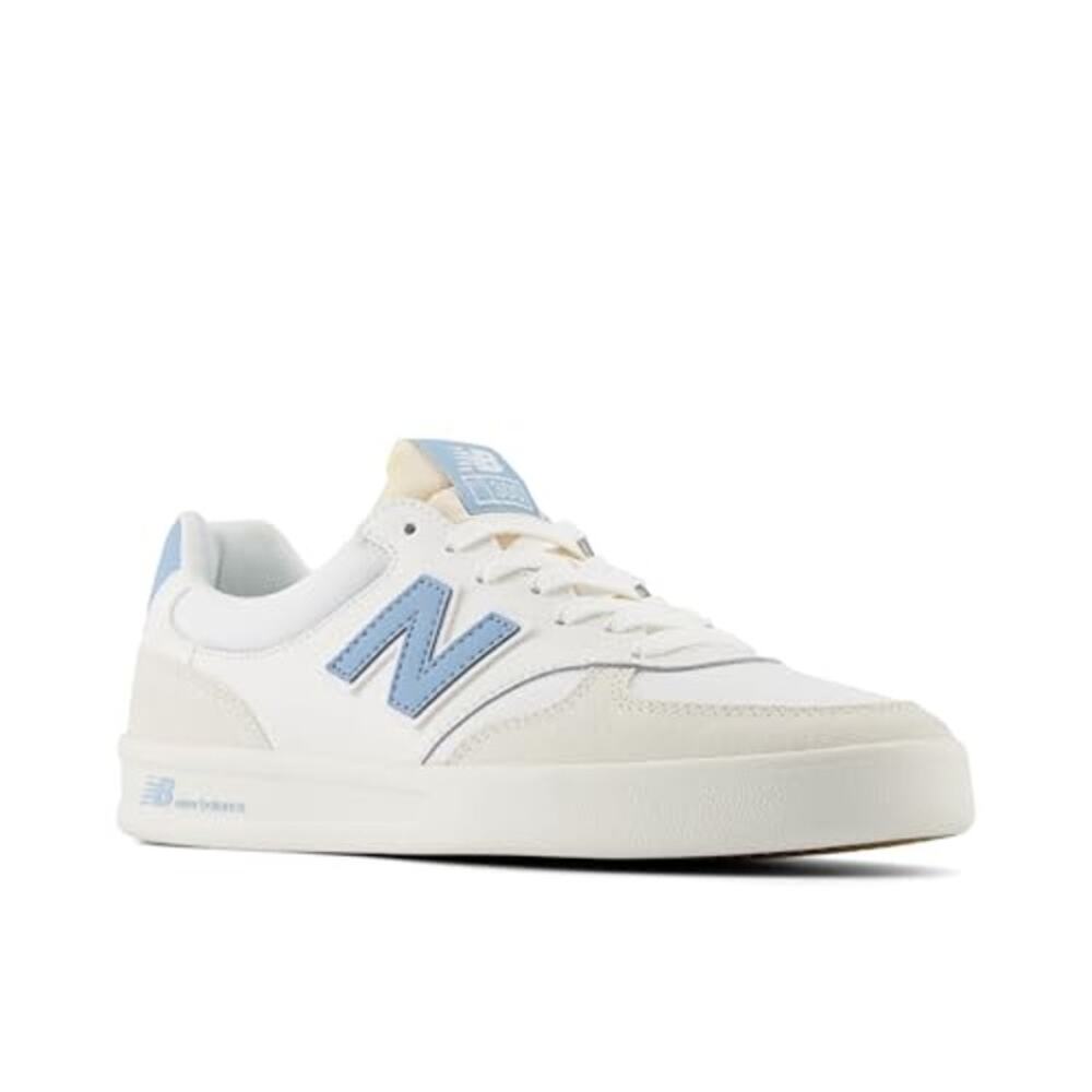 NWT New Balance Men's 300 V3 Court Sneaker, Sea Salt/Chrome Blue/White, 9.5 M